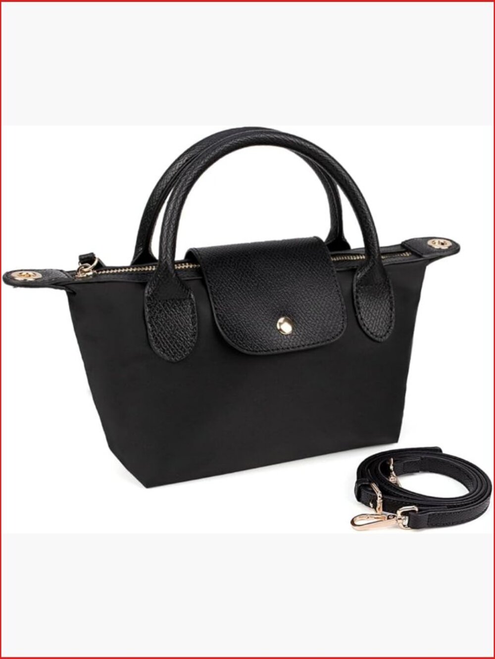 Mini Nylon Crossbody Handbag Checkered Tote Purse